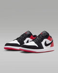 NIKE JORDAN 1 LOW BLACK RED